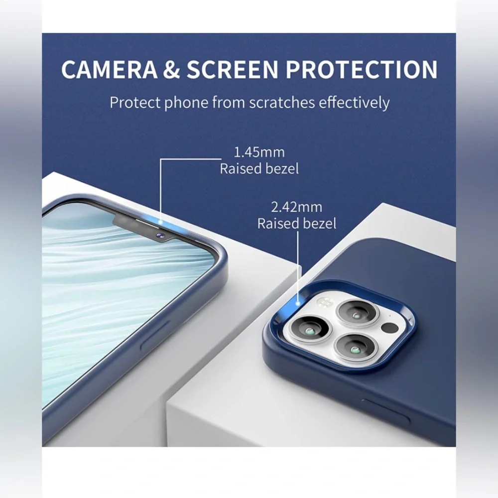 NEW ANEMAT Designed for iPhone 13 Pro Max Case, Silicone Slim Shockproof Phone